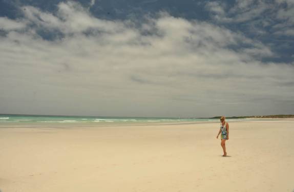 A magnífica Playa Brava de Tortuga Bay, na Ilha de Santa Cruz, em Galápagos